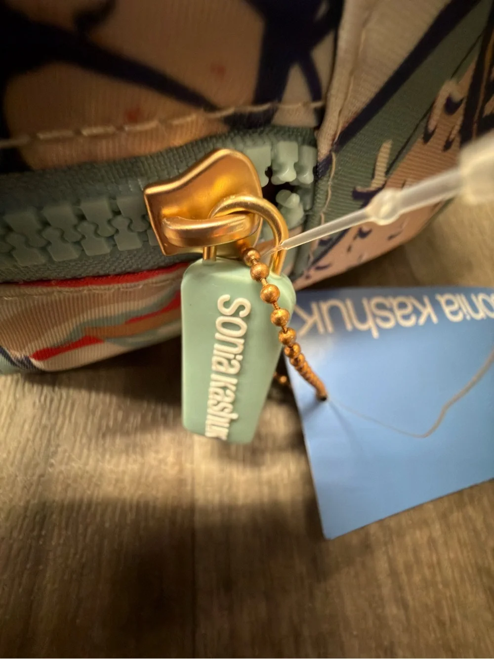 Soleil by Sonia Kashuk Floral Cosmetic Bag - Peach& Teal NWT